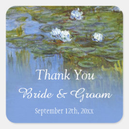 Claude Monet waterlily trouwt voor jou Vierkante Sticker