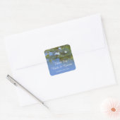 Claude Monet waterlily trouwt voor jou Vierkante Sticker (Envelop)