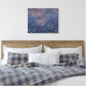 Claude Monet | Waterlio's: centrum voor het weiden Canvas Afdruk (Insitu (Slaapkamer))