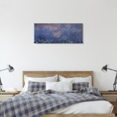 Claude Monet | Waterlio's: centrum voor het weiden Canvas Afdruk (Insitu (Slaapkamer))