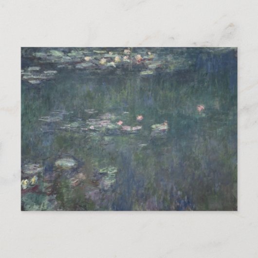 Claude Monet | Waterlio's: groene reflecties Briefkaart (Voorkant)