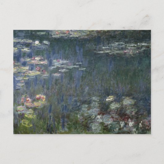 Claude Monet | Waterlio's: groene reflecties Briefkaart (Voorkant)