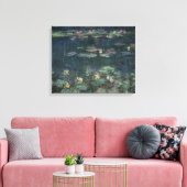 Claude Monet | Waterlio's: groene reflecties Canvas Afdruk (Insitu (Woonkamer))