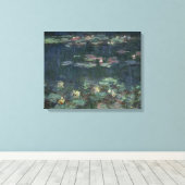 Claude Monet | Waterlio's: groene reflecties Canvas Afdruk (Insitu (Houten vloer))