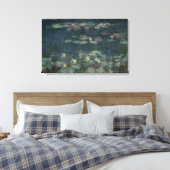 Claude Monet | Waterlio's: groene reflecties Canvas Afdruk (Insitu (Slaapkamer))