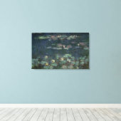 Claude Monet | Waterlio's: groene reflecties Canvas Afdruk (Insitu (Houten vloer))