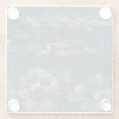 Claude Monet | Waterlio's: Groene reflecties Glazen Onderzetter (Achterkant)