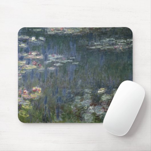 Claude Monet | Waterlio's: Groene reflecties Muismat (Met muis)