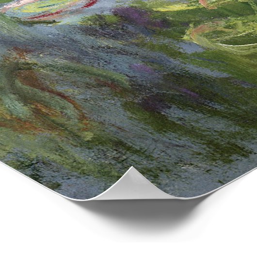 Claude Monet | Waterlio's: groene reflecties Poster (Hoek)