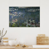Claude Monet | Waterlio's: groene reflecties Poster (Keuken)