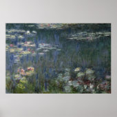 Claude Monet | Waterlio's: groene reflecties Poster (Voorkant)