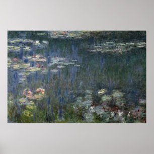 Claude Monet   Waterlio's: groene reflecties Poster