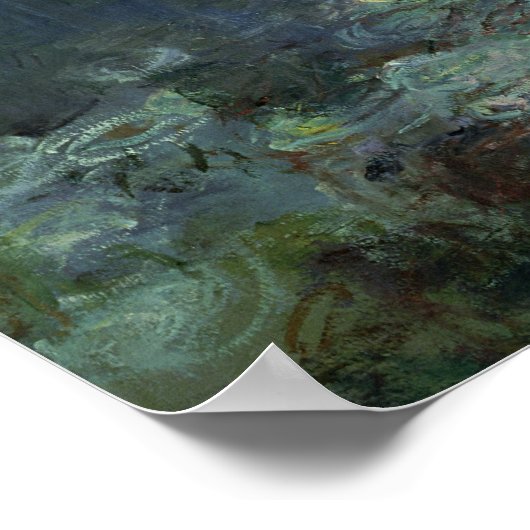 Claude Monet | Waterlio's: groene reflecties Poster (Hoek)