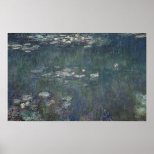 Claude Monet   Waterlio's: groene reflecties Poster