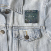 Claude Monet | Waterlio's: Groene reflecties Vierkante Button 5,1 Cm (In situ)