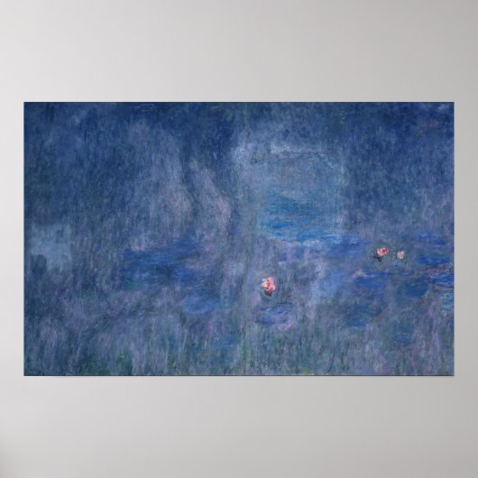 Claude Monet | Waterlio's: reflecties op bomen Poster (Voorkant)