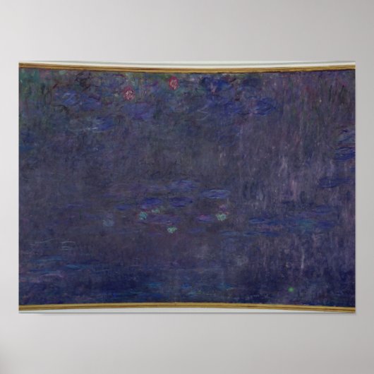 Claude Monet | Waterlio's: reflecties op bomen Poster (Voorkant)