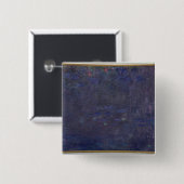 Claude Monet | Waterlio's: Reflecties van bomen Vierkante Button 5,1 Cm (Voorkant /achterkant)