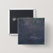 Claude Monet | Waterlio's: Reflecties van bomen Vierkante Button 5,1 Cm (Voorkant /achterkant)