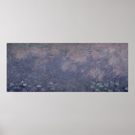 Claude Monet | Waterlio's: twee wevende wilde dier Poster (Voorkant)