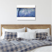 Claude Monet | Waterlio's: Verspreide wilde dieren Canvas Afdruk (Insitu (Slaapkamer))