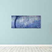 Claude Monet | Waterlio's: Verspreide wilde dieren Canvas Afdruk (Insitu (Houten vloer))