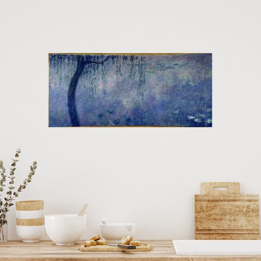 Claude Monet | Waterlio's: Verspreide wilde dieren Poster (Keuken)