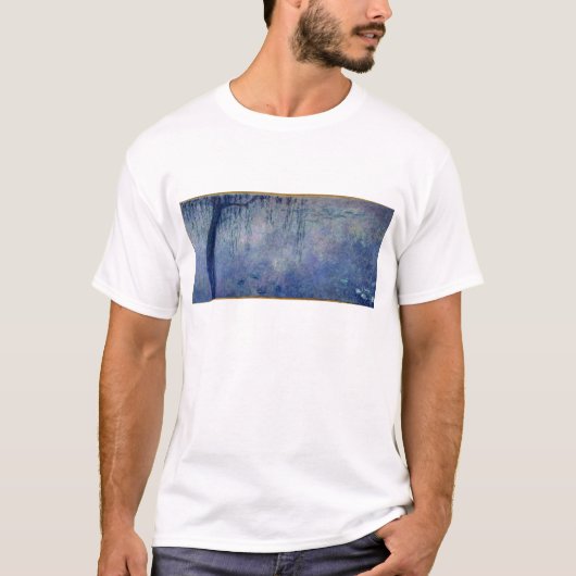 Claude Monet | Waterlio's: Verspreide Wilgen links T-shirt (Voorkant)