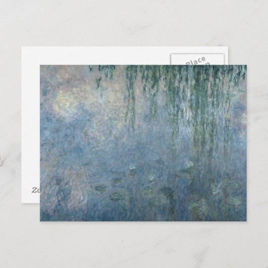 Claude Monet | Waterlio's: Willow's nachts Briefkaart (Voorkant / Achterkant)