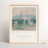 Claude Monet Waterloo Bridge Grijze Dag Kunst Poster