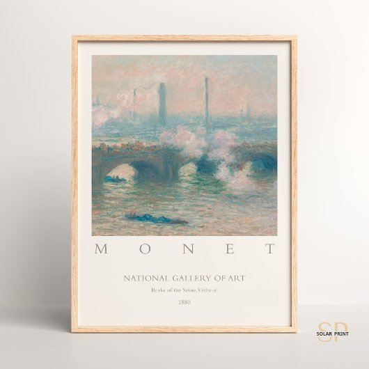 Claude Monet Waterloo Bridge Grijze Dag Kunst Poster