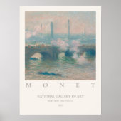 Claude Monet Waterloo Bridge Grijze Dag Kunst Poster (Voorkant)