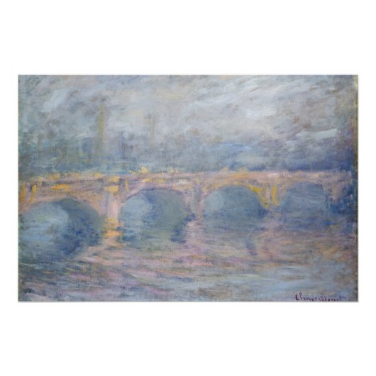 Claude Monet | Waterloo Bridge, Londen, bij Sunset Perfect Poster (Voorkant)