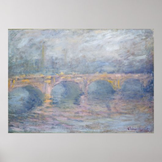 Claude Monet | Waterloo Bridge, Londen, bij Sunset Poster (Voorkant)