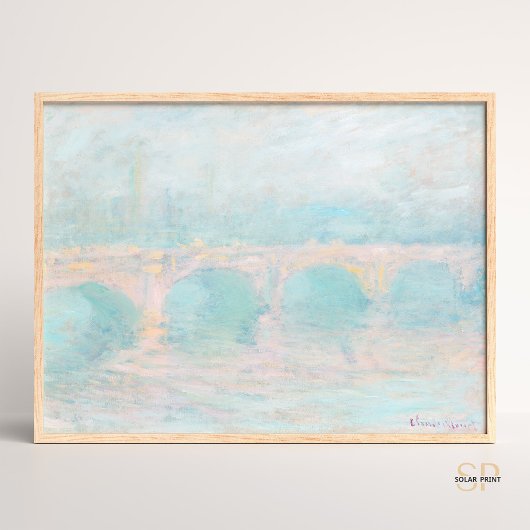 Claude Monet Waterloo Bridge op Sunset Art Print