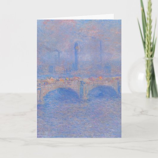Claude Monet Waterloo Bridge Sunlight Art Print Kaart (Voorkant)