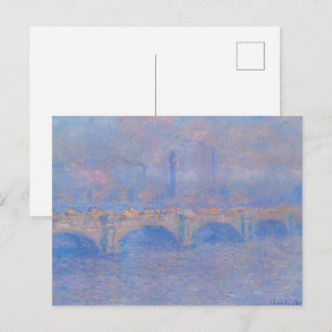 Claude Monet Waterloo Bridge Zonlicht Kunstprint Briefkaart