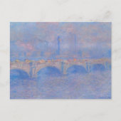 Claude Monet Waterloo Bridge Zonlicht Kunstprint Briefkaart (Voorkant)