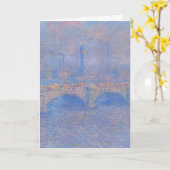 Claude Monet Waterloo Bridge Zonlicht Kunstprint Kaart (Gele Bloem)
