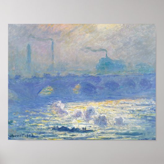 Claude Monet - Waterloorbrug Poster (Voorkant)