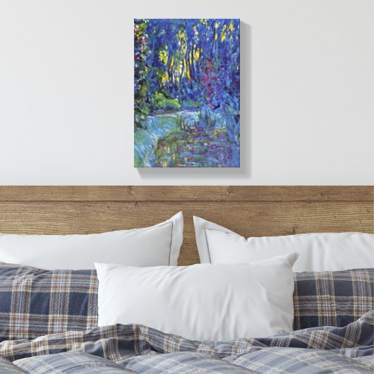 Claude Monet - watertuin bij Giverny Canvas Afdruk (Insitu (Slaapkamer))