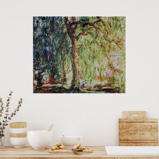 Claude Monet - Weeping Willow Poster (Keuken)
