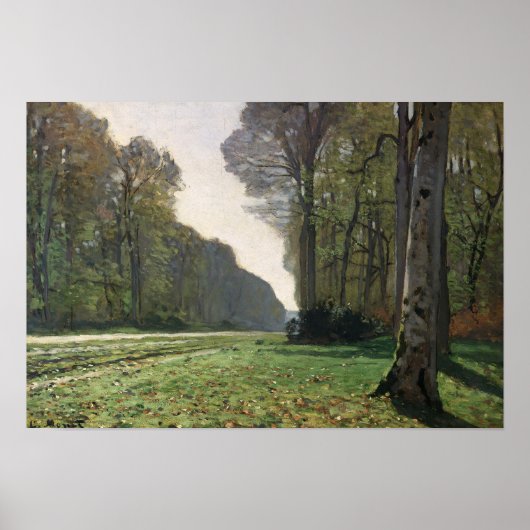 Claude Monet | Weg naar Bas-Breau, Fontainebleau Poster (Voorkant)