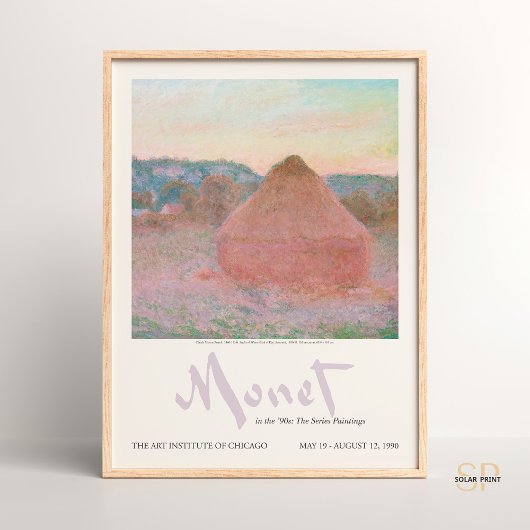 Claude Monet Wheatstacks Einde dag Herfst Vintage Poster