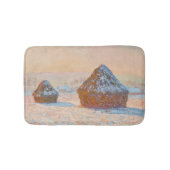 Claude Monet - Wheatstacks, Sneeuweffect, Morning Badmat (Voorkant)