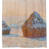 Claude Monet - Wheatstacks, Sneeuweffect, Morning Douchegordijn (Voorkant)