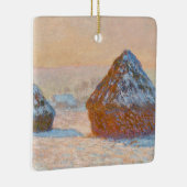 Claude Monet - Wheatstacks, Sneeuweffect, Morning Keramisch Ornament (Rechts)