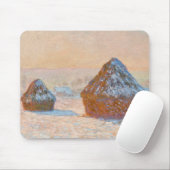 Claude Monet - Wheatstacks, Sneeuweffect, Morning Muismat (Met muis)