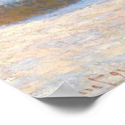 Claude Monet - Wheatstacks, Sneeuweffect, Morning Poster (Hoek)