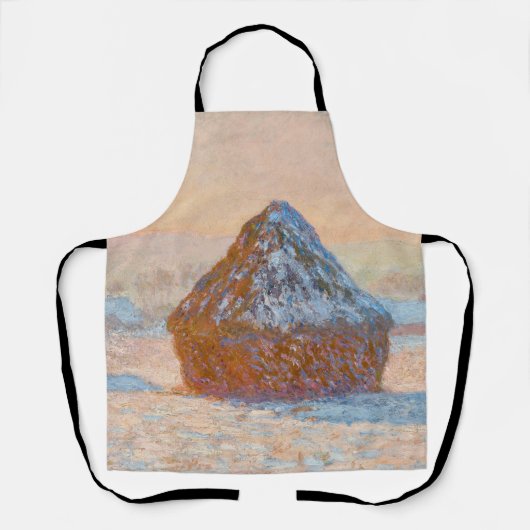 Claude Monet - Wheatstacks, Sneeuweffect, Morning Schort (Voorkant)